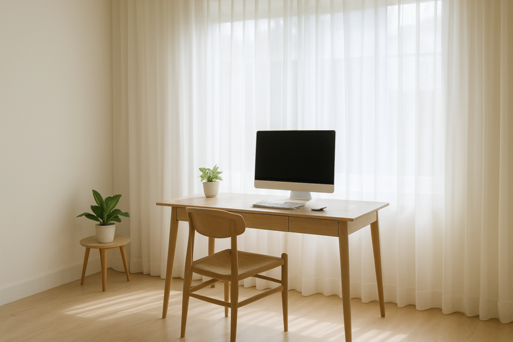ม่านโปร่งสำหรับห้องทำงาน เพิ่มความสบายตา