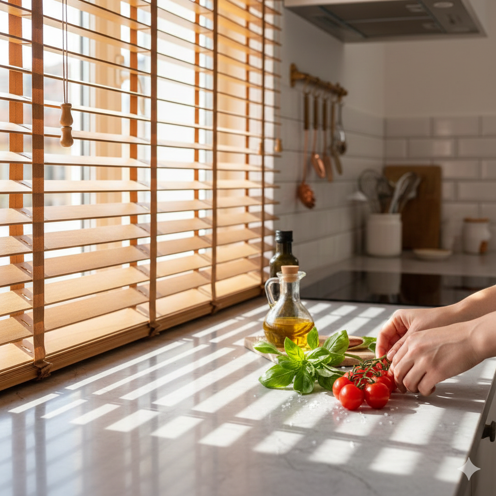 มู่ลี่ในห้องครัว